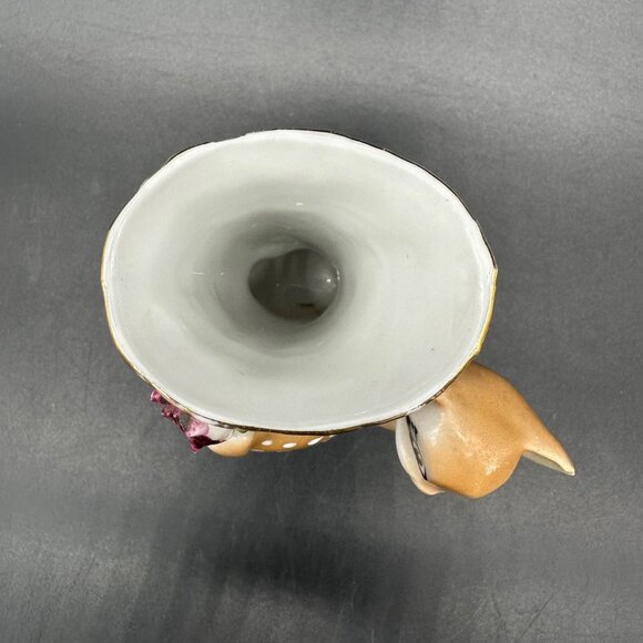 Vintage Baby Deer Vase Derpy Kitsch Japan Ceramic Rose Cottage Mid Century Mini - Picture 6 of 10